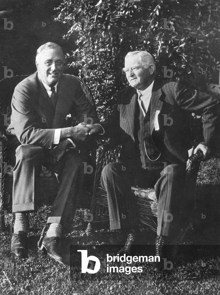 Franklin D. Roosevelt with his Vice President John R. Garner, 1933 (b/w photo)