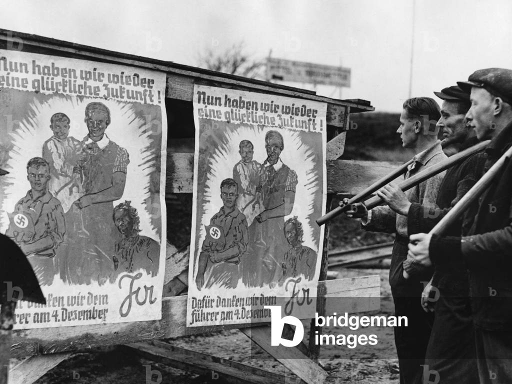 Election poster for the Sudeten German by-elections in Dux, 1938