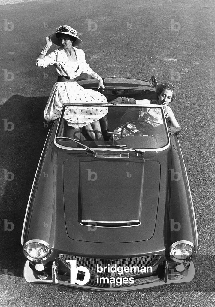 Fiat convertible 1959 (b/w photo)