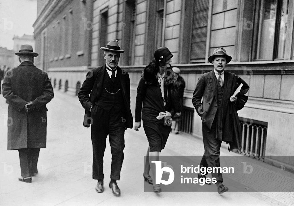 Ramsay MacDonald and the British Ambassador Nicholson in Berlin (b/w photo)