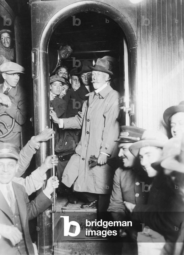 Henry of Prussia on a train in Mexico, 1926 (b/w photo)