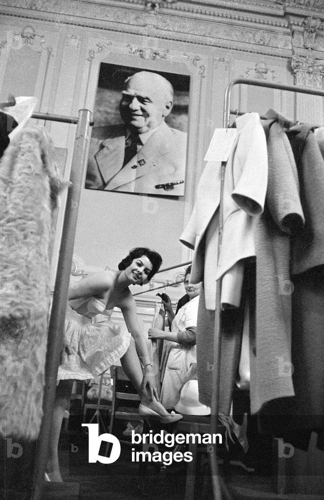 Leipzig at the time of the fair, 1960 (b/w photo)