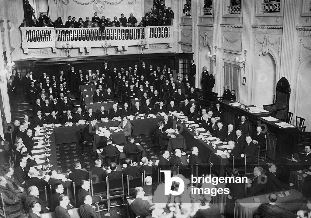Opening of the Second Hague Conference, 1930 (b/w photo)