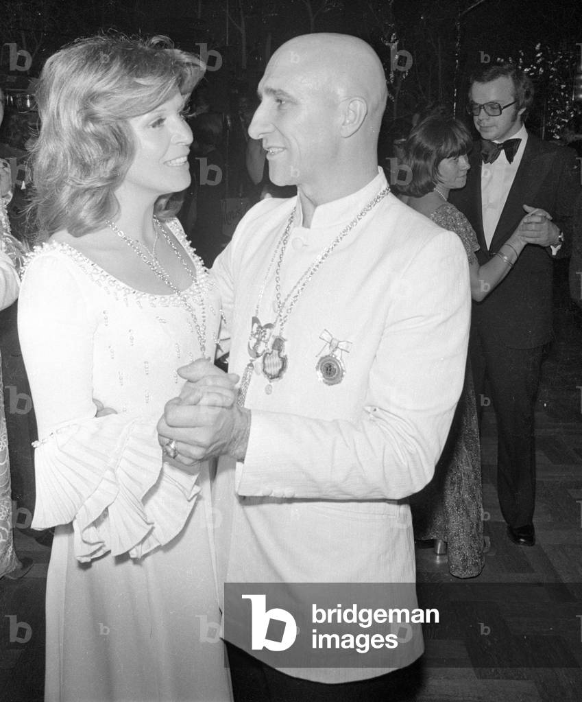 Juergen Feindt at the Soiree der Stars in Munich, 1974 (b/w photo)