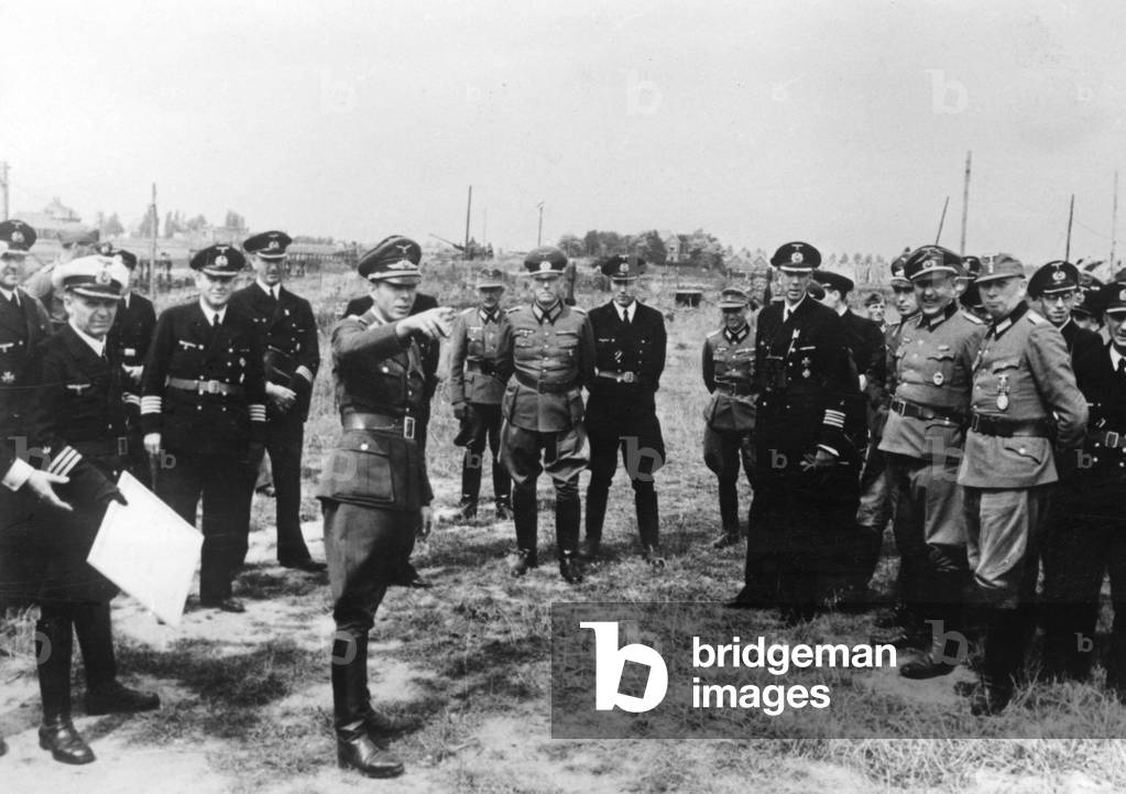 Briefing in the Netherlands, 1944 (b/w photo)