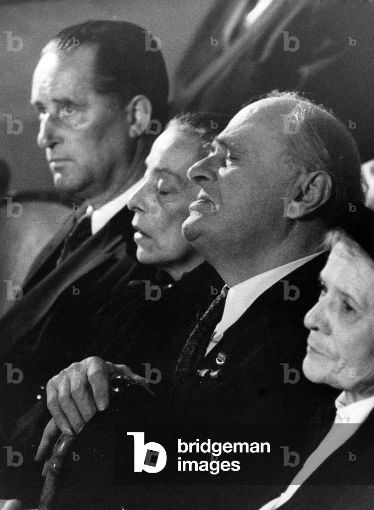 Funeral service of Bertolt Brecht, 1956 (b/w photo)