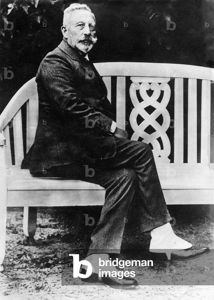 Emperor Wilhelm II in exile in Netherlands, 1929 (b/w photo)