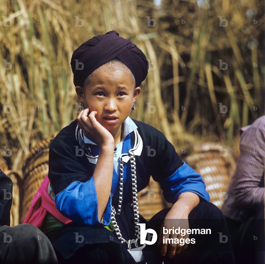 Girl from the tribe of Meo (Hmong) near the so-called 'Plain of Jars', Xieng Khouang province, Laos, 1977 (photo)