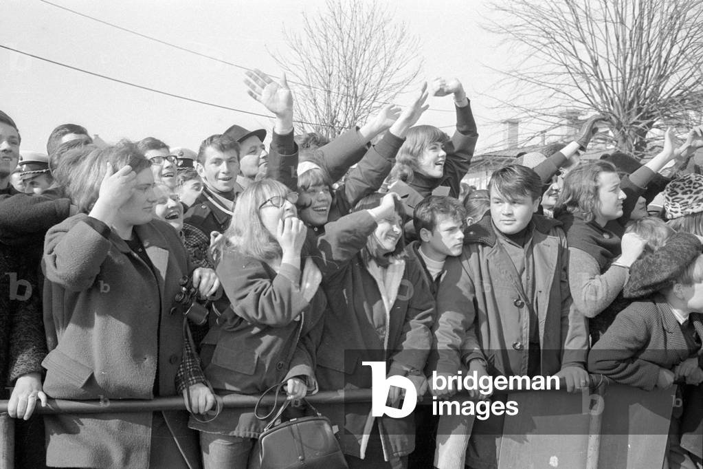 Beatlemania in Salzburg, 1965 (b/w photo)