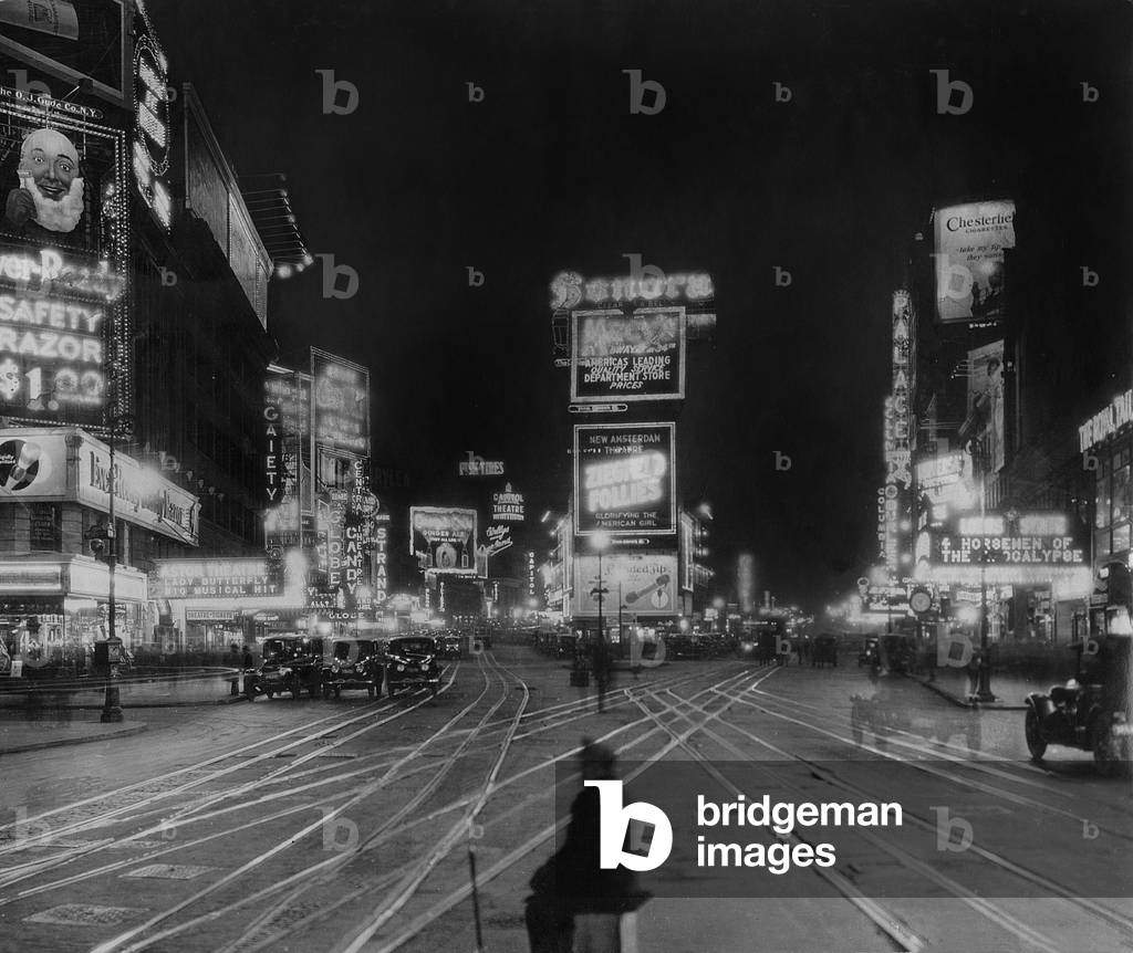 Night in Brooklyn, 1931 (b/w photo)