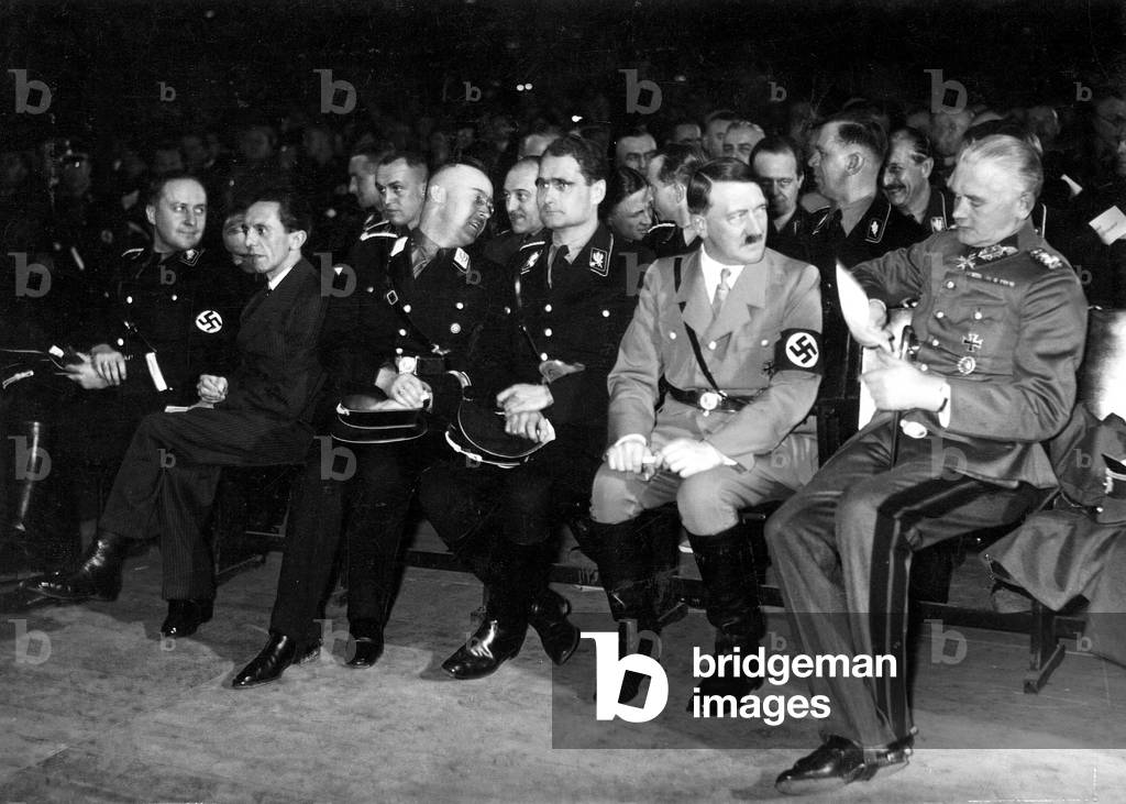 Benefit concert of the SS Berlin-Brandenburg in the Sports Palace, 1934 (b/w photo)