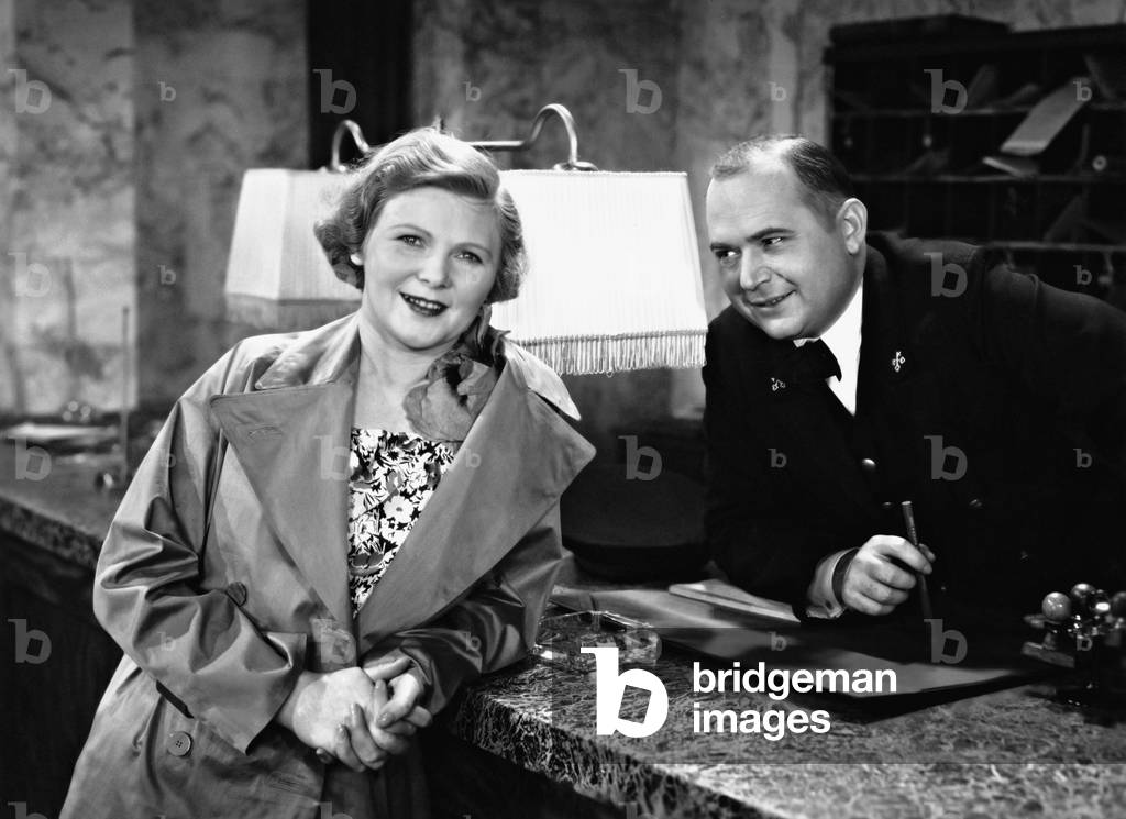 Carsta Loeck and Oskar Sima in 'ein Maedel aus guter Familie', 1935 (b/w photo)