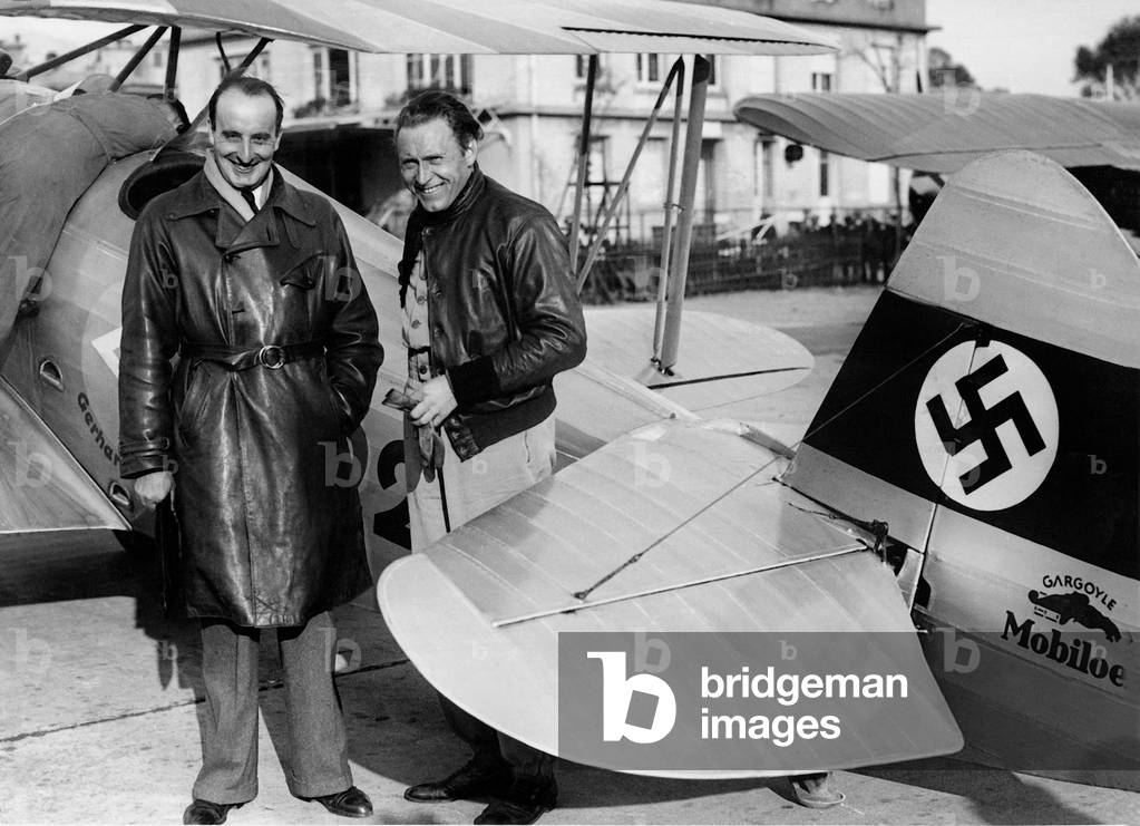 Michel Detroyat and Gerhard Fieseler, 1933 (b/w photo)