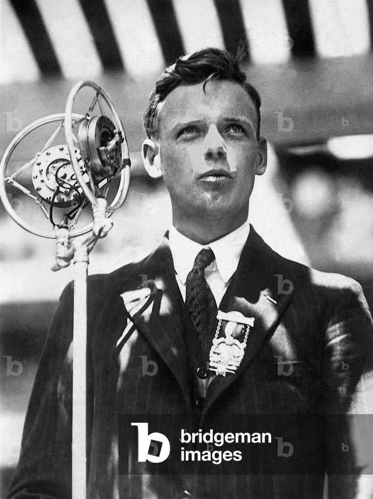 Charles Lindbergh, 1927 (b/w photo)