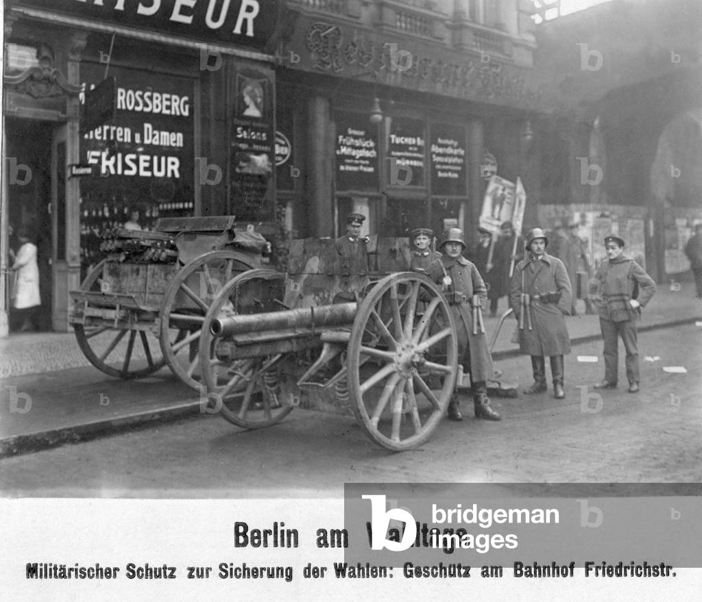 Military protection on Election Day, 1919
