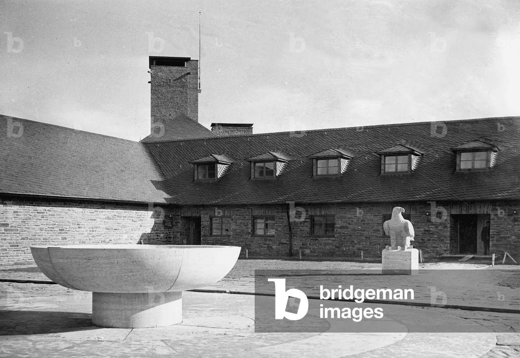 Courtyard of Vogelsang fortress, 1936 (b/w photo)