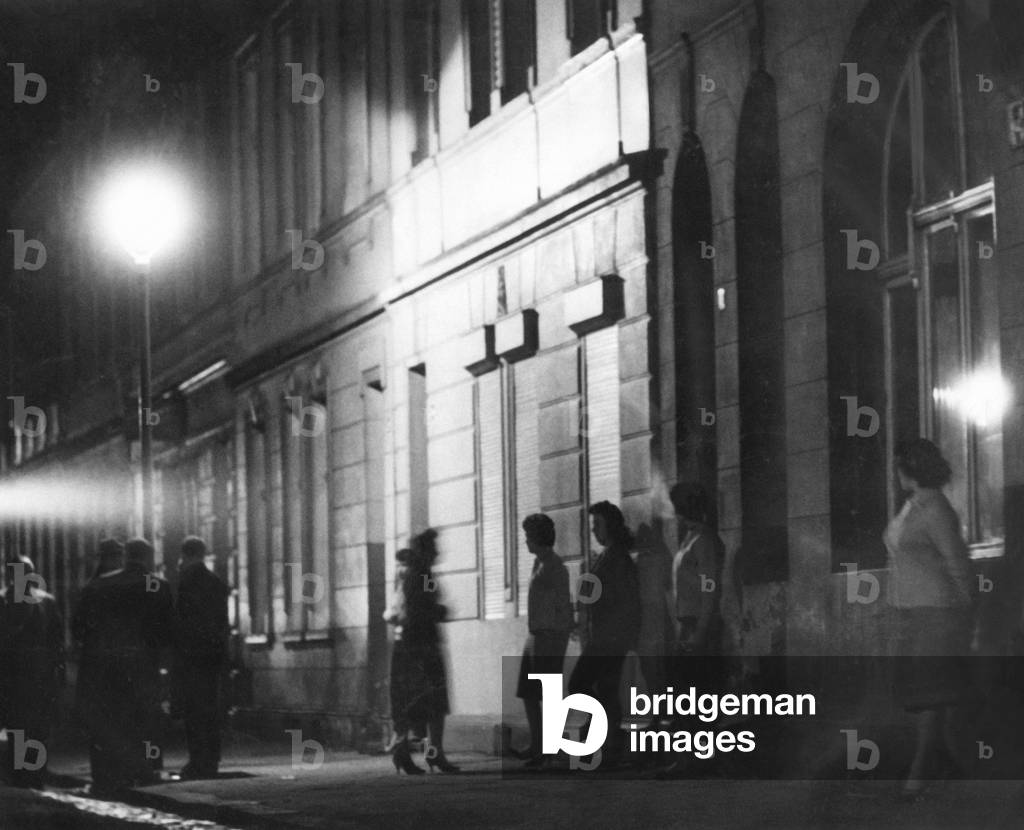 Prostitutes in Düsseldorf, 1959 (b/w photo)