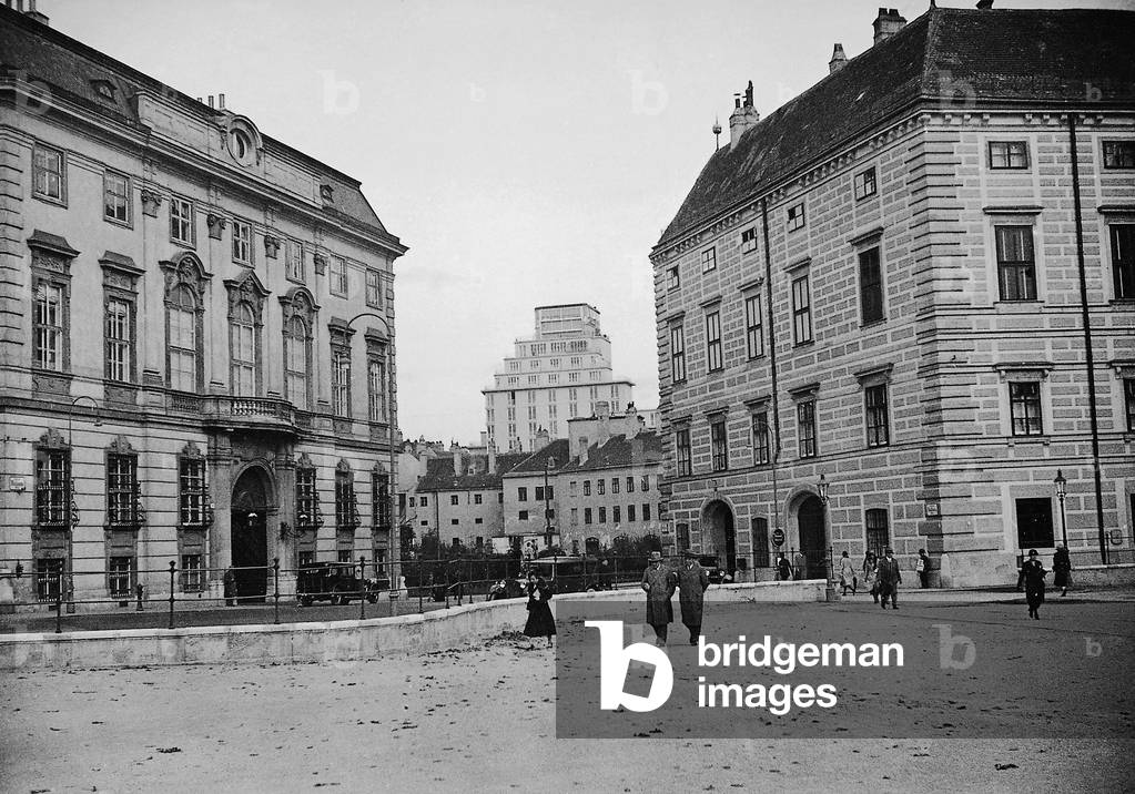 Ballhausplatz in Vienna, 1932 (b/w photo)