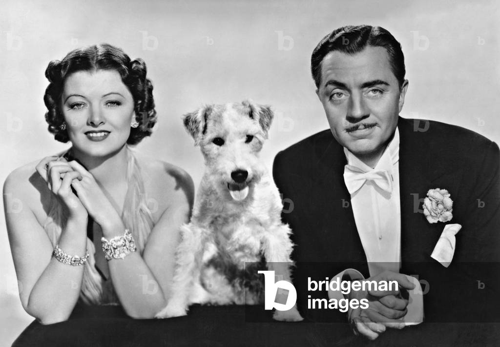 Myrna Loy and William Powell in 'Und sowas nennt sich Detektiv', 1936 (b/w photo)