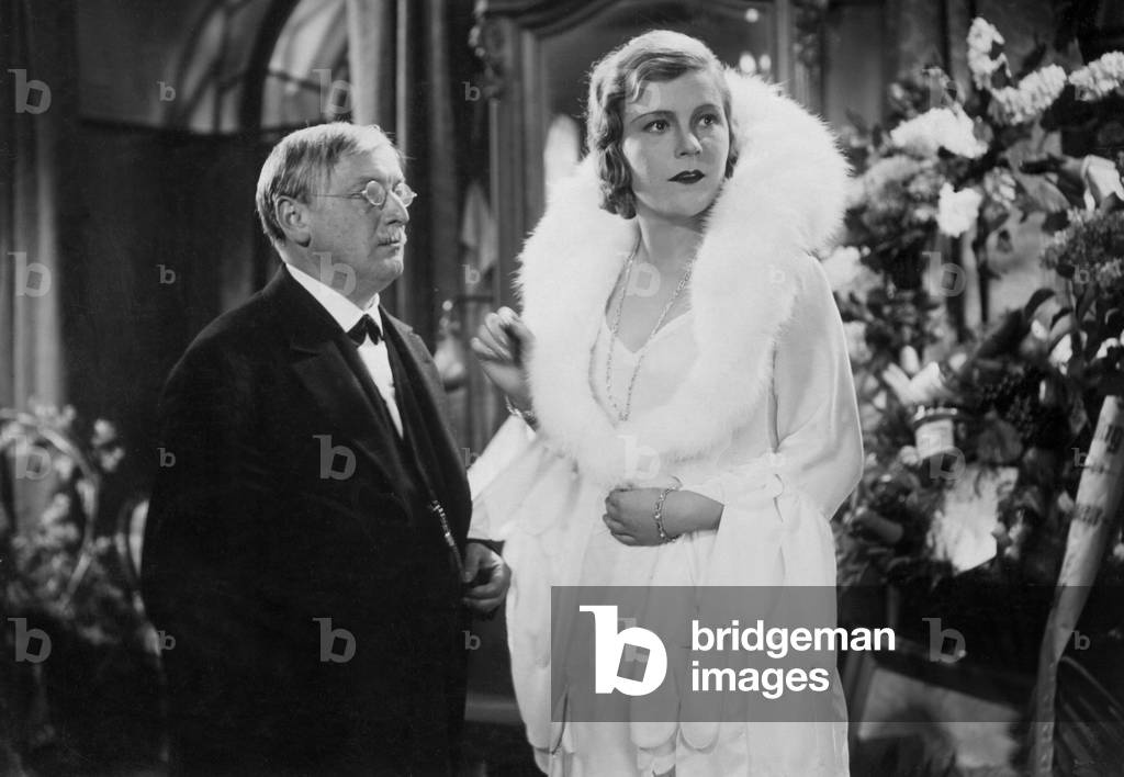Hans Moser and Renate Mueller in 'Liebling der Goetter' (Sweetheart of the Gods), 1930 (b/w photo)