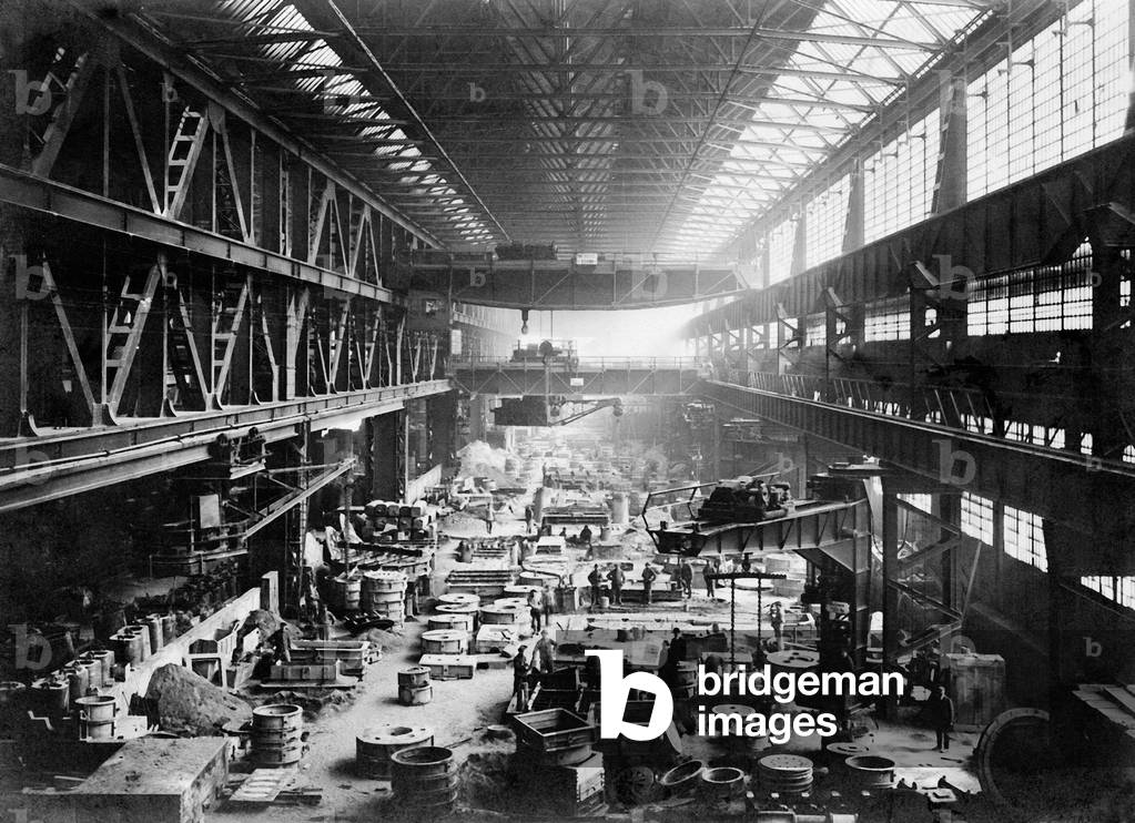 Steel foundry of the Dortmunder Union, 1929 (b/w photo)