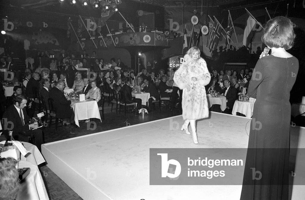 Fashion show in Switzerland, 1974 (b/w photo)