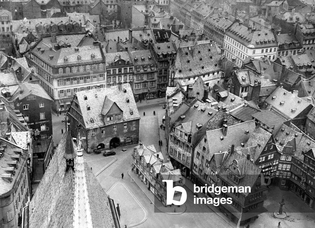 Center of Frankfurt am Main, 1936 (b/w photo)