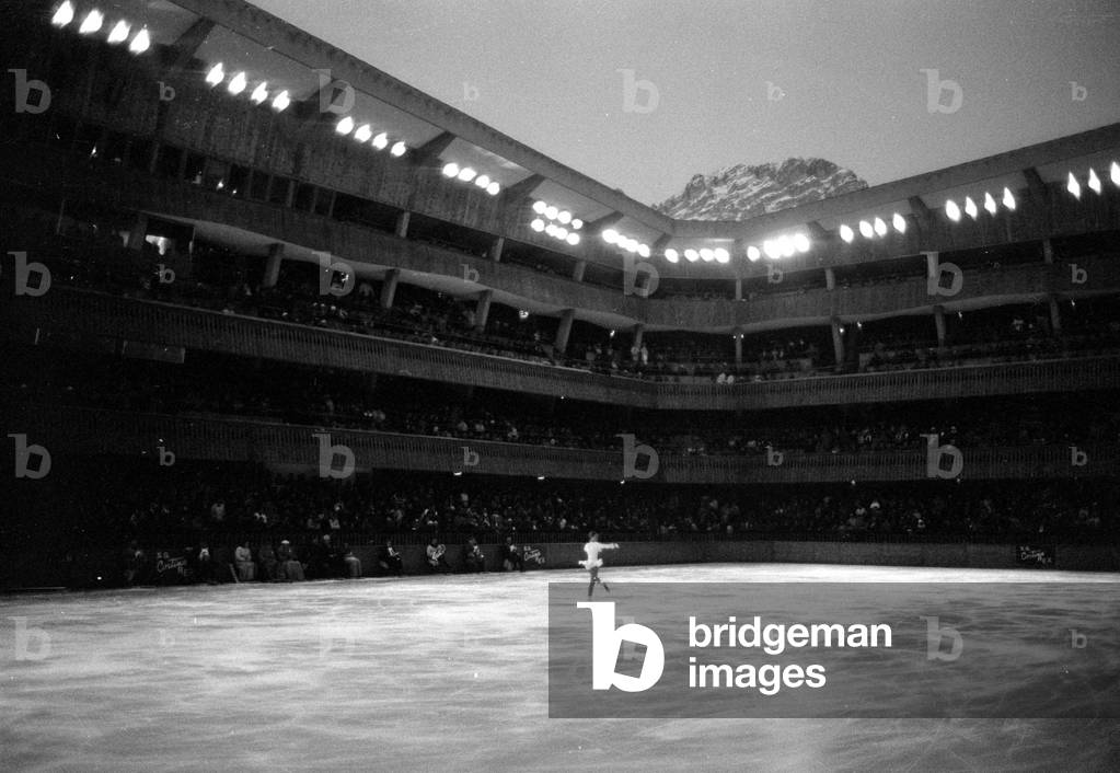 World Figure Skating Championships in Cortina d'Ampezzo, 1963 (b/w photo)