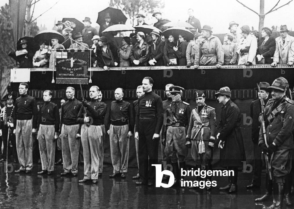 Oswald Mosley in Rome, 1933 (b/w photo)