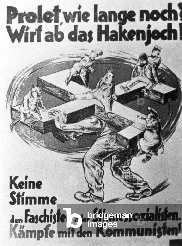Election poster of the KPD on the occasion of the Reichstag elections, 1932