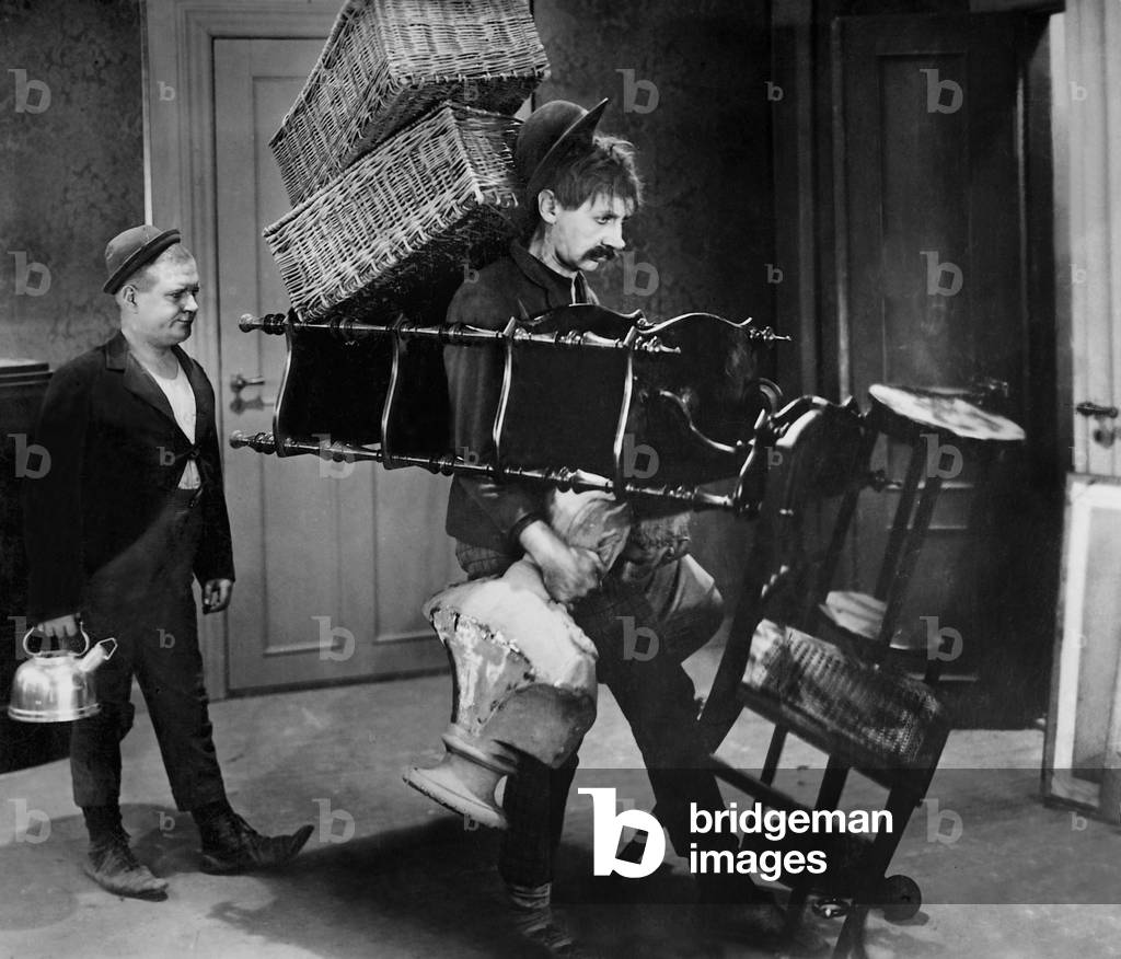 Harald Madsen and Carl Schenstrom in 'Die lustigen Vagabunden' (b/w photo)