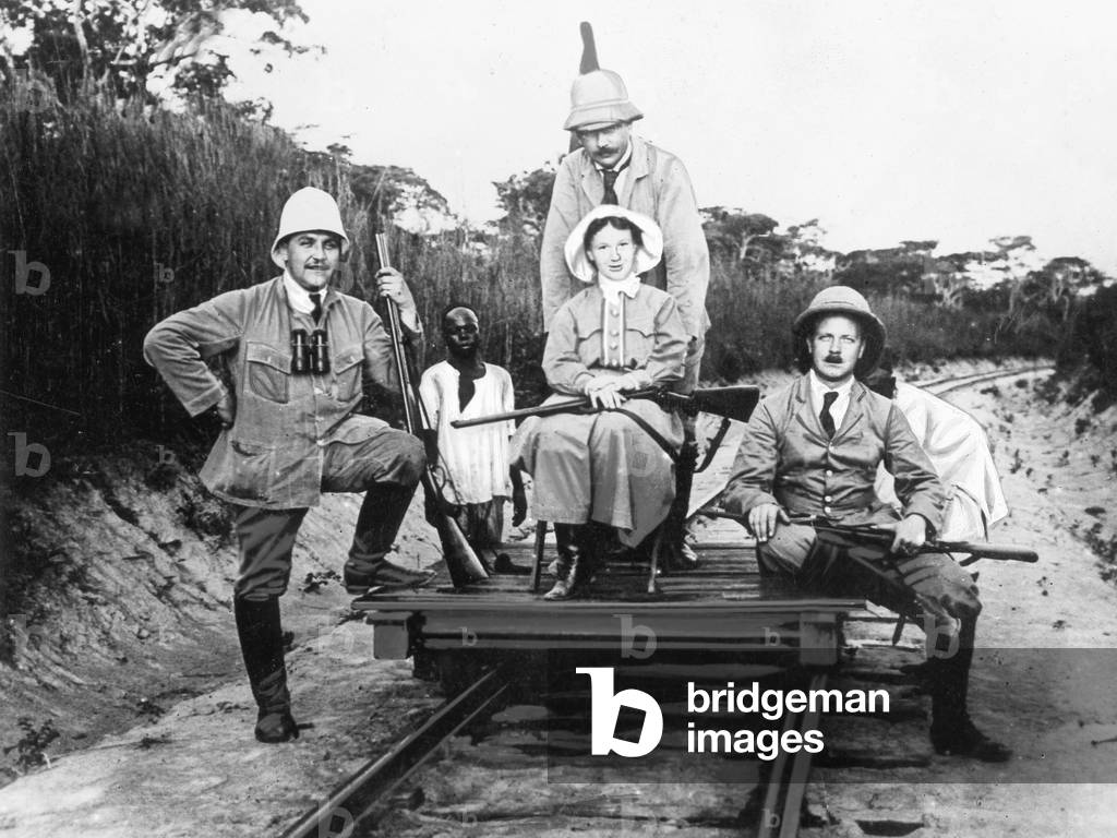 Hunting trip in German East Africa, 1910 (b/w photo)