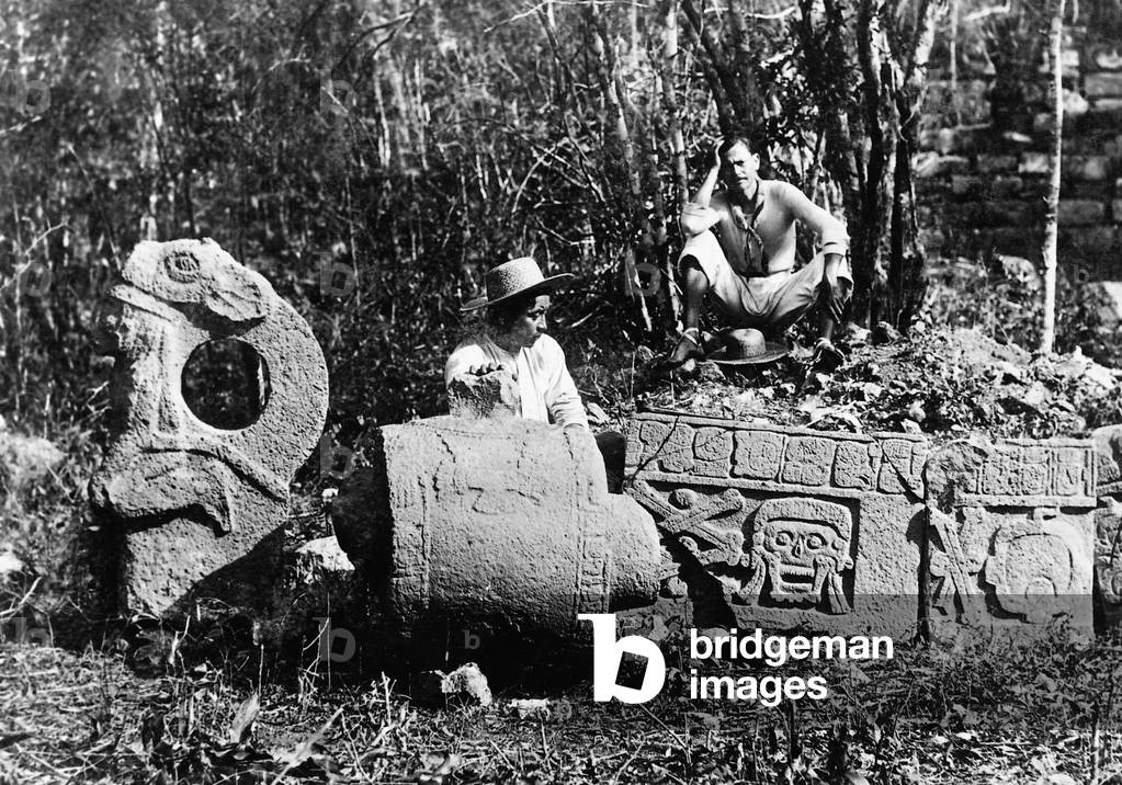 The ruins of Uxmal in Mexico, 1932 (b/w photo)
