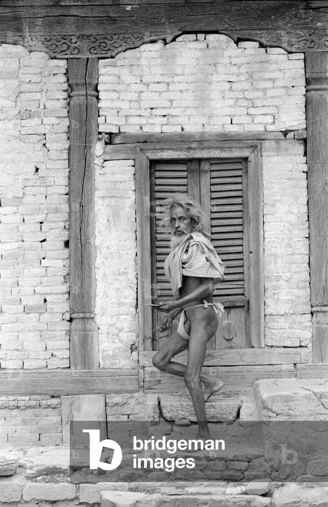 Man in Kathmandu, 1966 (b/w photo)