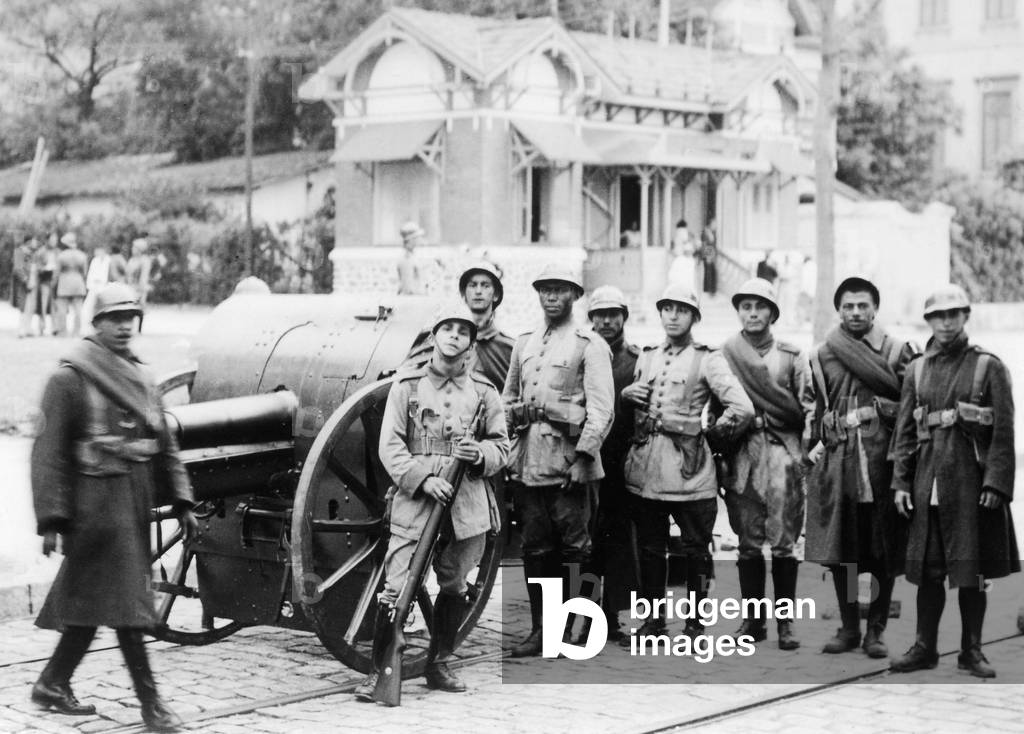 Brazilian government troops, 1935 (b/w photo)