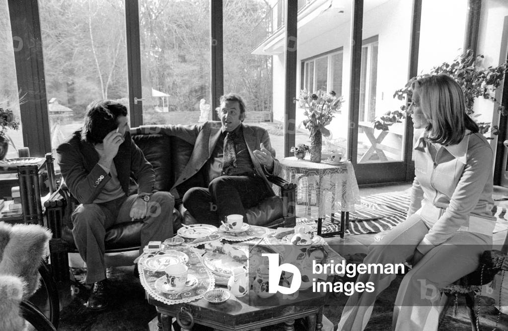 The Beckenbauer family, 1974 (b/w photo)