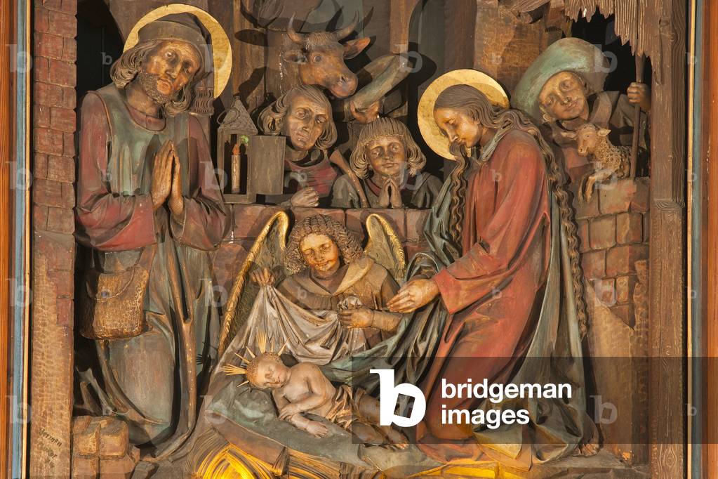 Nativity altarpiece, 1915 (painted wood)