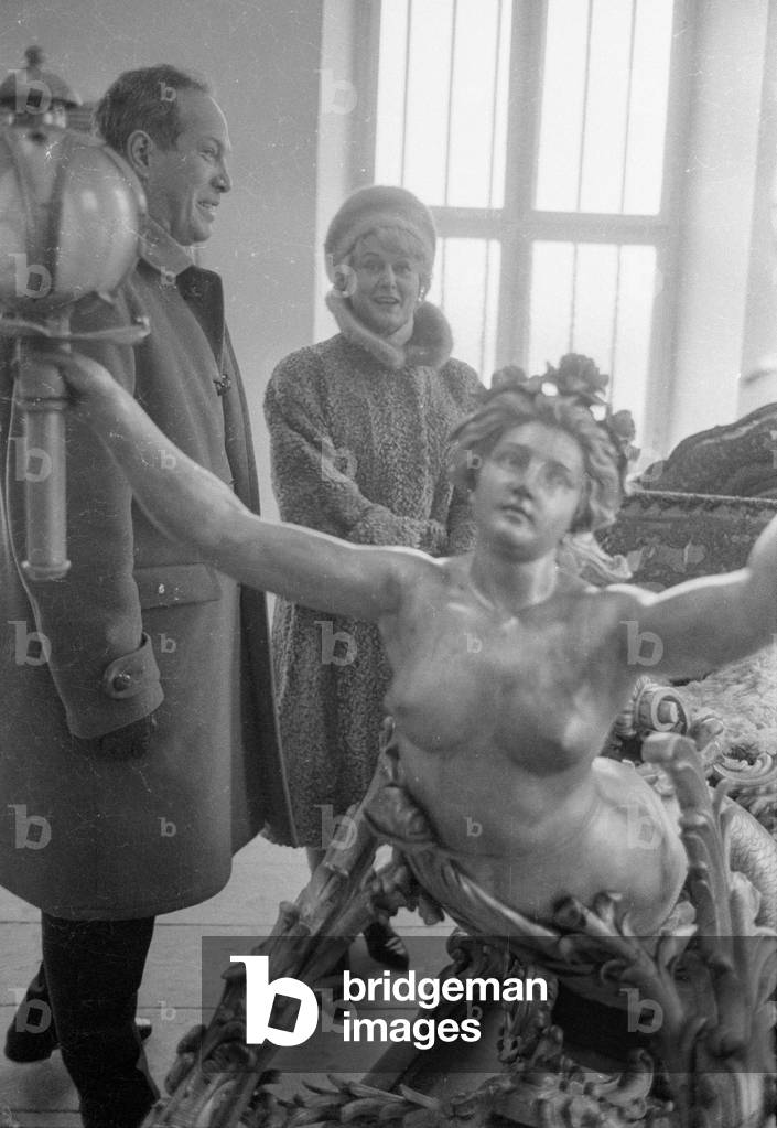 Marika Roekk and Prince Konstantin of Bavaria, 1965 (b/w photo)