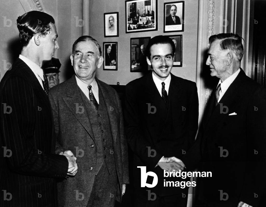 Felix von Habsburg, Alben W. Barkley, Otto von Habsburg, Key Wittman, 1940 (b/w photo)