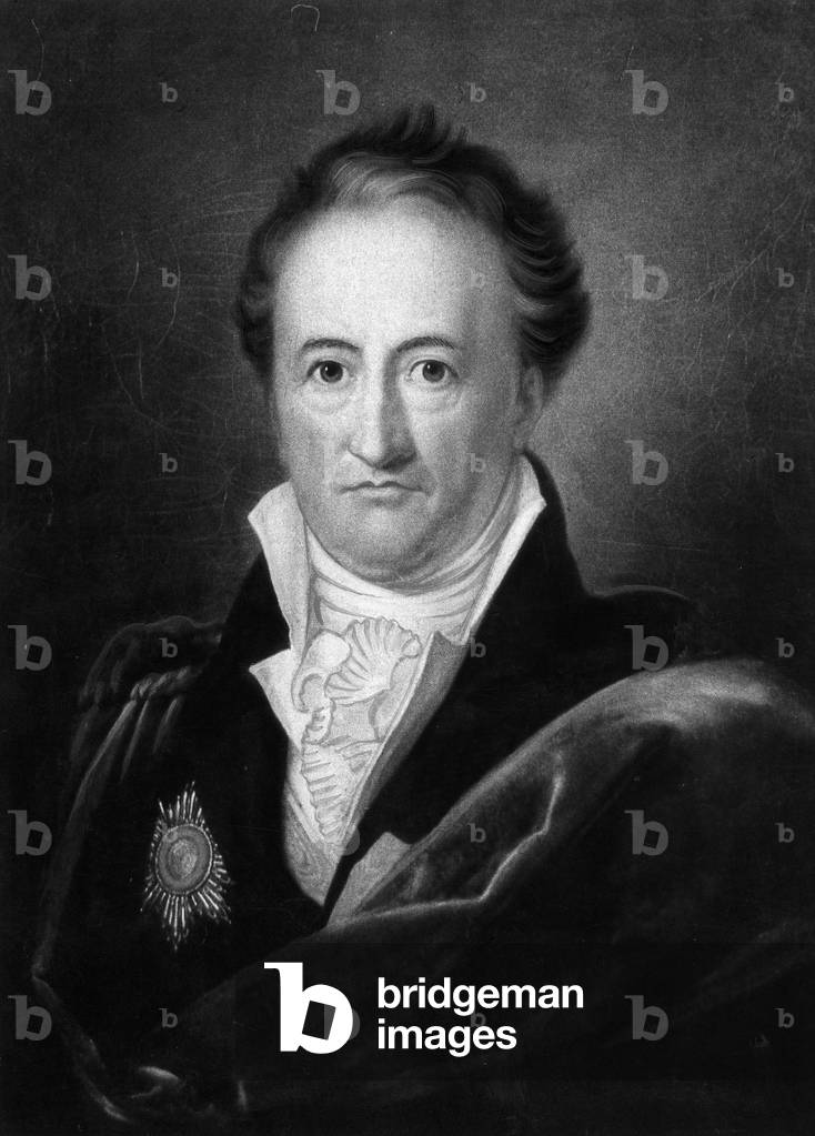 Portrait of Johann Wolfgang von Goethe, 1810 (b/w photo)