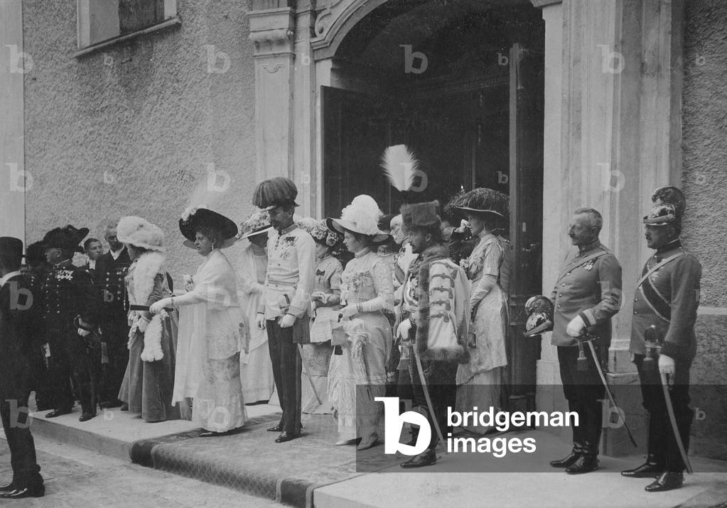 Archduke Joseph and Augusta in Bad Ischl, 1910 (b/w photo)
