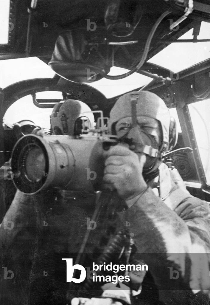 German Reconnaissance soldier (b/w photo)