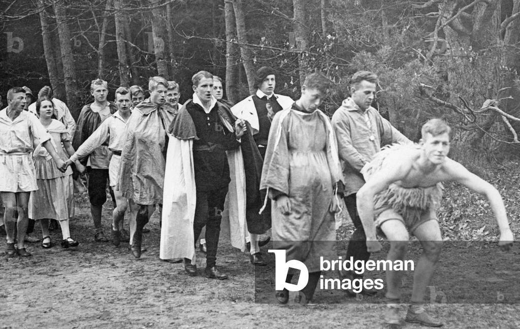 Students of a labor camp when acting, 1932