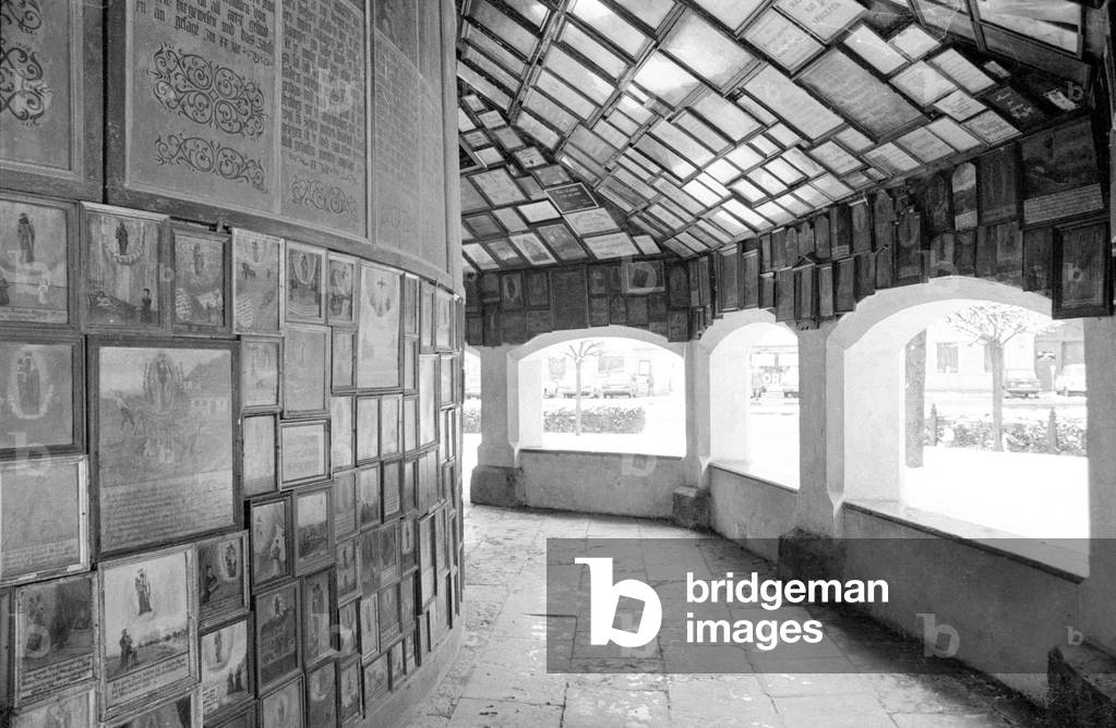 Votive offerings in Altötting, 1974 (b/w photo)