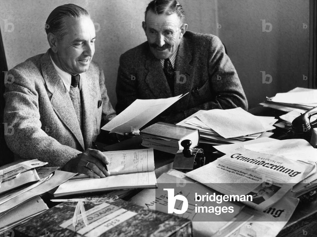 Village mayor, 1953 (b/w photo)