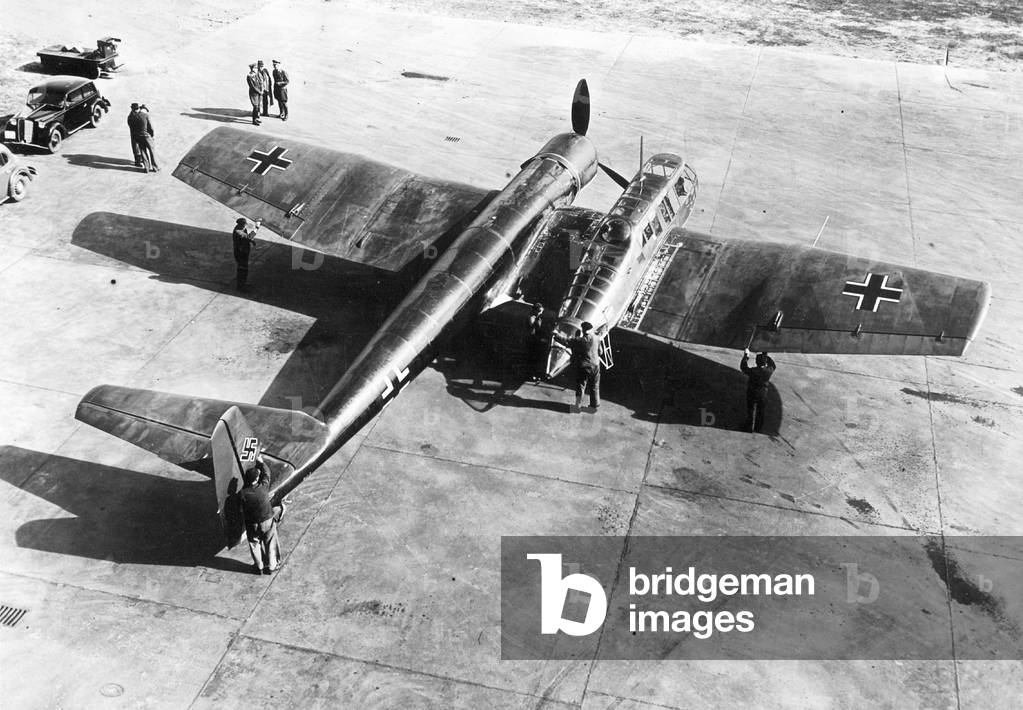 German reconnaissance plane Blohm und Voss Bv 141, 1942 (b/w photo)