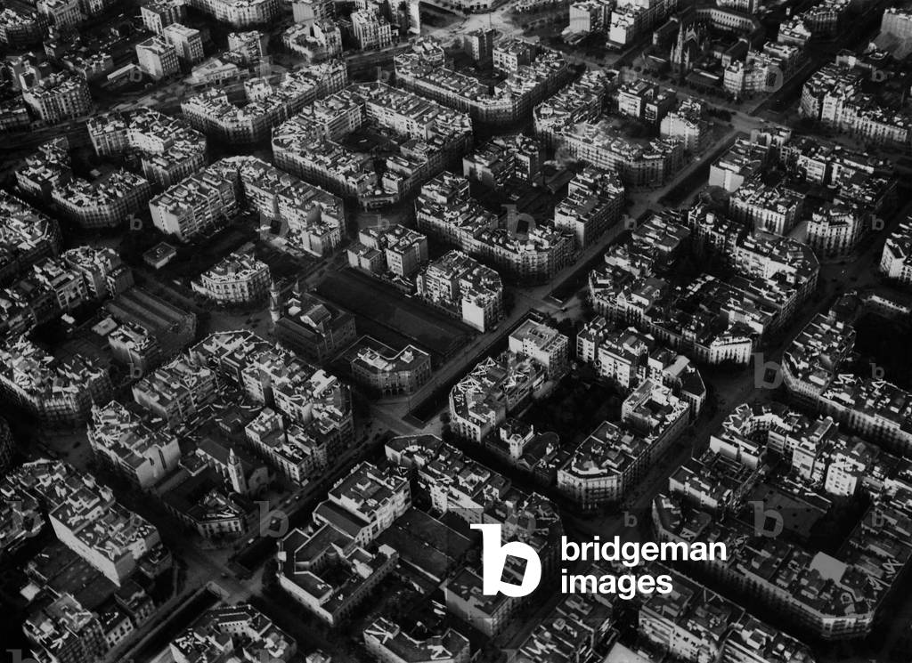 Aerial view of Barcelona, 1938