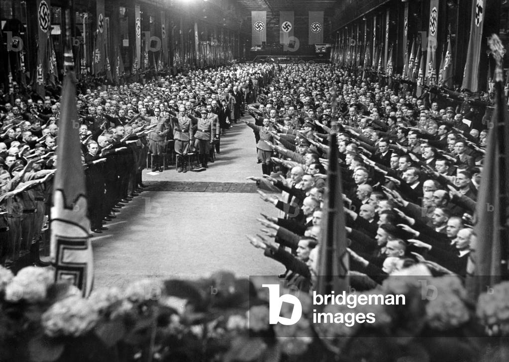 Rudolf Hess at a conference of the Reich Chamber of Labour, 1940 (b/w photo)