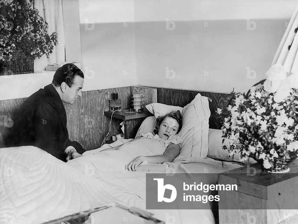 Annabella in the hospital, 1935 (b/w photo)