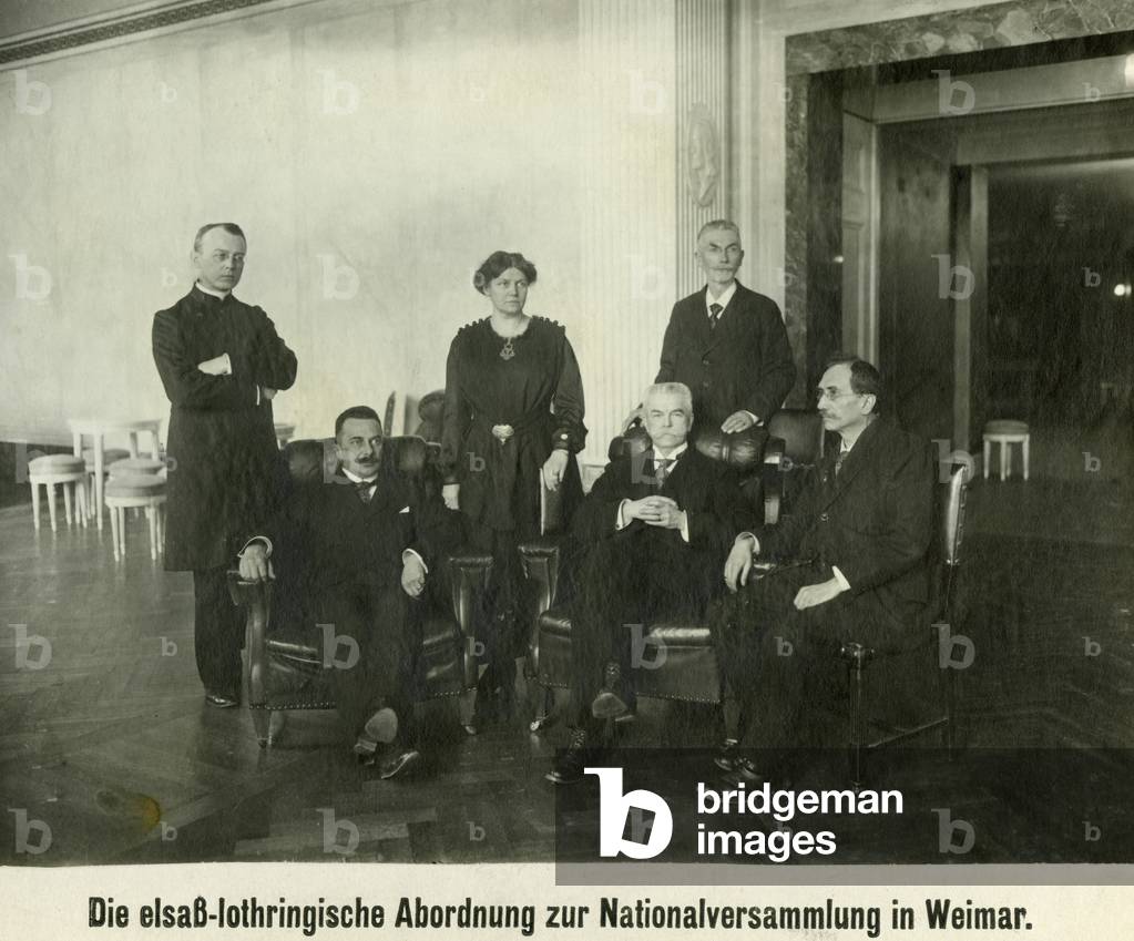 The delegates of Alsace-Lorraine at the National Assembly, 1919